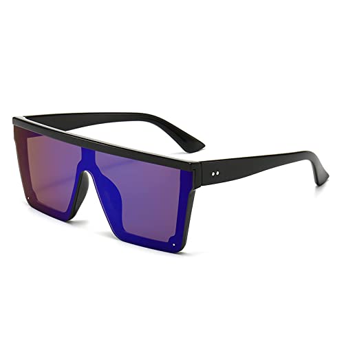 Lunettes de soleil carrées femme vintage aux verres colorés effet miroir pour l'été