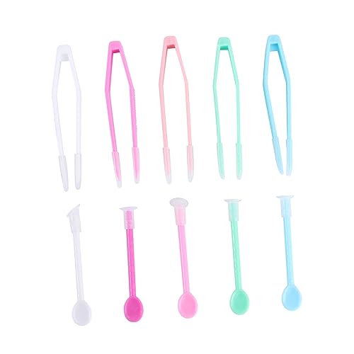 Outanaya 10sets Lens Tweezers and Stick Remover Kit for Glasses Mixed Colors for Travel and Home Use Removal Tools Storage Box