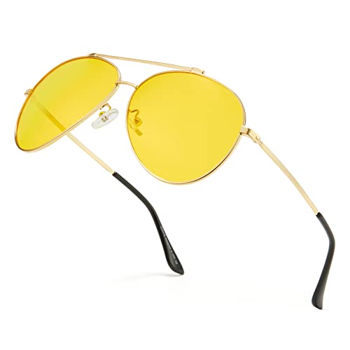 Image of Cyxus Aviator Blue Light Blocking Glasses for Men Woman Oversized Trendy Night Vision for Gaming Driving Computer 8805