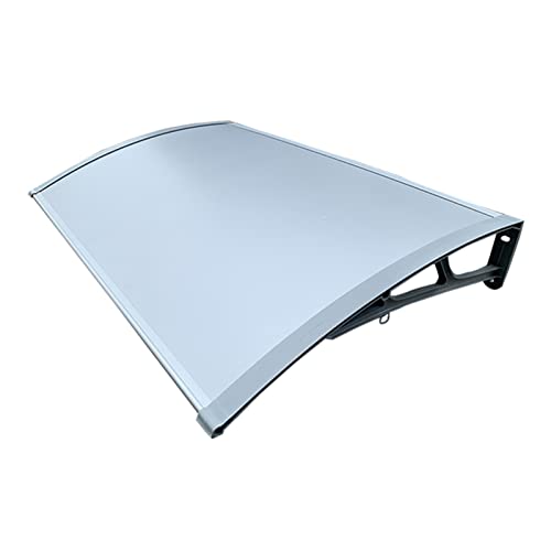 QIANDA Vordach Haustür Überdachung, Draussen Polycarbonat UV Regen Schnee Sonnenlicht Schutz Zum Eingang Traufe, Balkon (Farbe : Grey, Größe : 80cm x 60cm) Cover