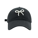 yolrdiw Women's Cute Pearl Bow Baseball Cap Adjustable Summer Outdoor Sun Hat