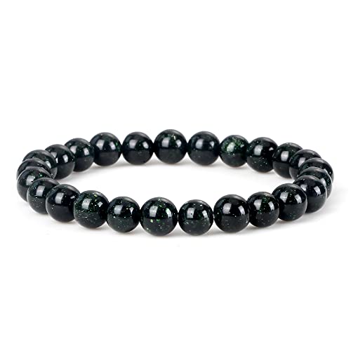 Bracelets en perles de pierre extensibles contre le stress en cristal et grès naturel