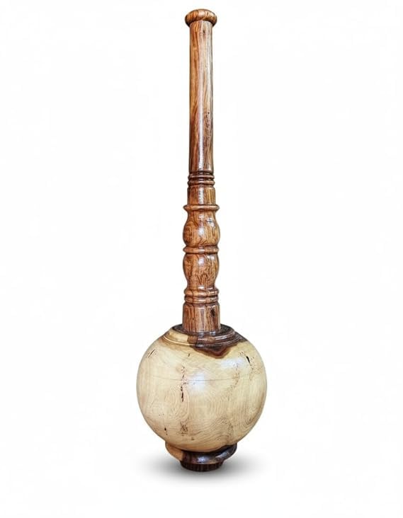 Wooden Cream Gadha Indian Mugdar, Clubbell Exercise Equipment for Full Body Workout, Functional Training Home Gym (2, Kilograms)-image-45