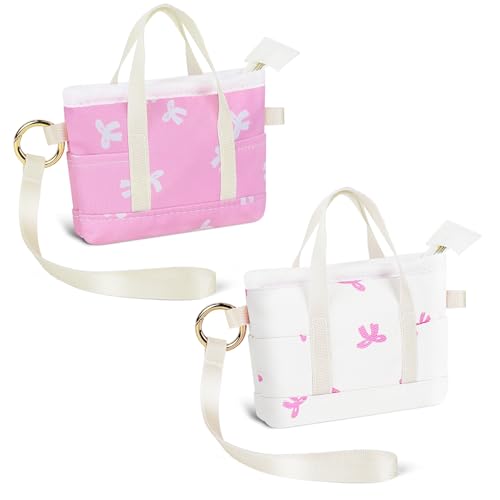 Mini sac fourre-tout porte-clés et lot de 2 porte-monnaie pour ranger monnaie et maquillage