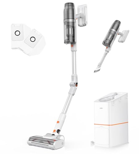 JONR VC08 Pro Cordless Vacuum Cleaner with Auto-Empty Station Powerful Suction, 2.5L Large Dust Bag, 3 in 1 Clean Staion, Rechargeable, Stick Vacuum for Pet Hair, Carpets & Hardfloor