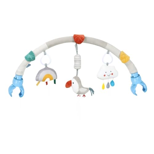 Xiraivke 北欧風ベビーベッドクリップ赤ちゃんぬいぐるみチャームおもちゃカークリップベビーカークロスバーカークリップベビーカーアーチおもちゃ、エキサイティングなアクティビティアーチは赤ちゃんの感覚を刺激します (旋盤クリップ-鳥)