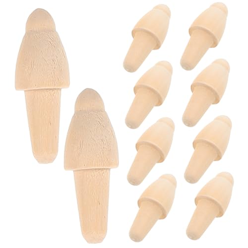 Toddmomy Gyro Toy Supplies 10pcs Wooden Gyro Axis Replacement Parts for Spinning Top Enhance Fine Motor Skills