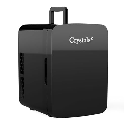 Crystals Mini Fridge, 10L Table Top Small Fridge Cooler & Warmer for Car Bedrooms Desk Office, 12V...