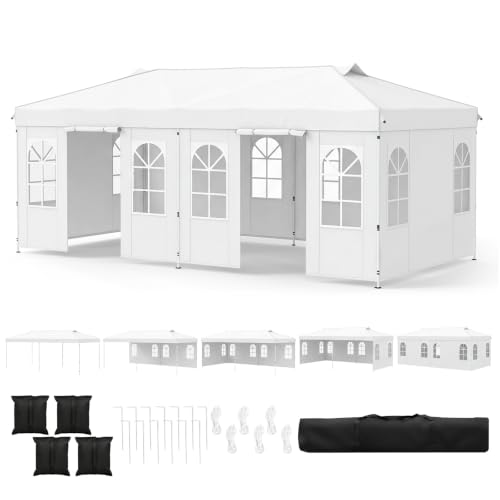 Image of Tangkula 10x20 Ft Pop Up Canopy with Center Lock
