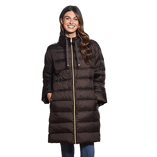 Martha Stewart Cocoon Coat - 100% Nylon, Stand Collared Puffer Coat for Women w/Back Hem Vents & Pockets