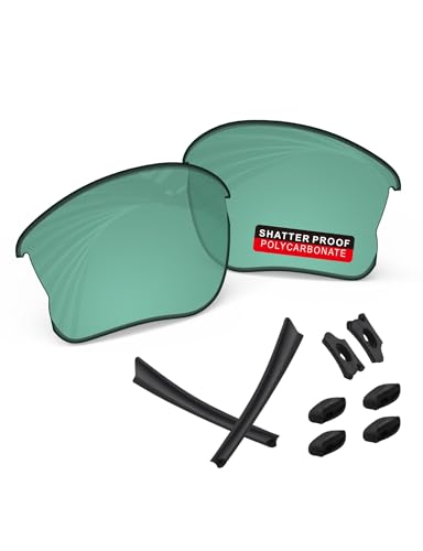 Image of PRO+ Polycarbonate Replacement Lenses & Rubber Kits /Nose Pads for Oakley Flak Series Sunglasses