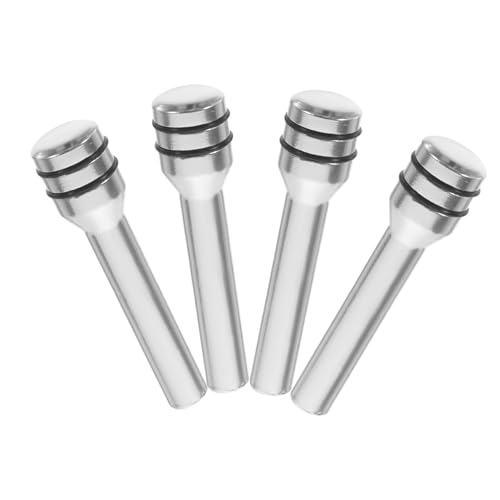 Amosfun 4pcs Aluminum Alloy Car Door Pin Locks Inner Door Pull Decoration Automotive Interior Accessories for Trucks and Vehicles Silver