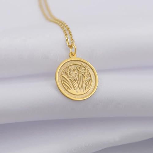 Collier minimaliste jonquille argent LKBEADS pour sublimer un décolleté