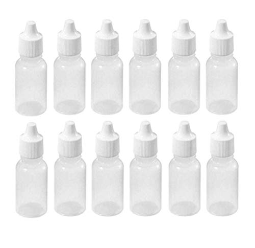 12 PCS 30ml 1oz Empty Refillable Ldpe Plastic Squeezable Eye Dropper Bottles Portable