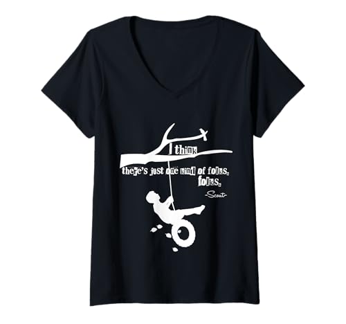 Womens To Kill A Mockingbird Quote T-Shirt V-Neck T-Shirt