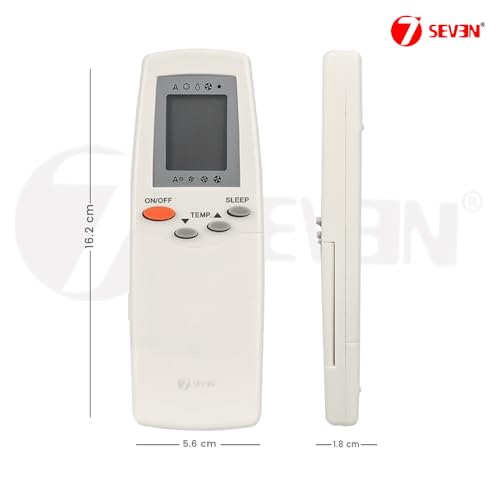 Image of 7SEVEN Compatible with Carrier AC Remote Control RFL-0601EHL | RFL-0301 Model 91 Suitable for Split & Window 1 1.5 2 Ton AC Remote - Match Remote Keys Exactly to Replicate Genuine Remote Function