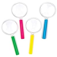 Baker Ross AV174 Mini Magnifying Glasses - Pack of 6, Novelty Toys for Children, Perfect Party Bags or Outdoor STEM Learning