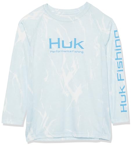 Image of HUK Kids Pursuit Pattern Long Sleeve Shirt, Fishing Shirt for Kids