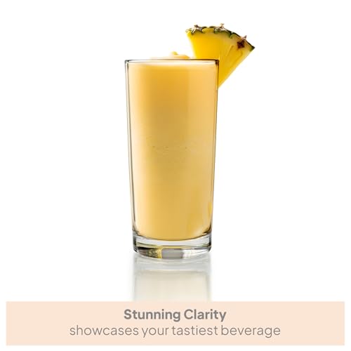 Image of CELLO Liberty Hi-Ball Glass Set of 6 Pcs 250ml, Transparent | Freezer & Fridge Safe, Leadfree Dishwasher Safe Toughened Crystal Clear Glasses Set for Drinking Water Juice Milk Cocktail Mocktail Soda
