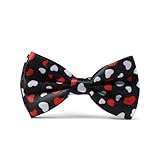 Red & White Heart, Valentine's Day Adjustable Bow Tie