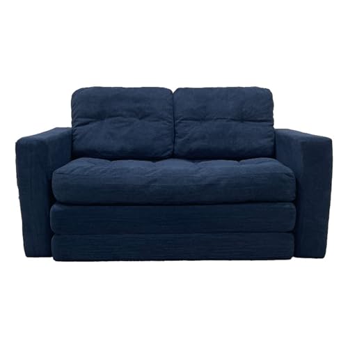 XL Superb Sofá Cama Plegable de Espuma en Caja - Sofá Modular Convertible con Estructura de Acero Al Carbono, Comodidad Inigualable, Ideal para Salas de Estar PequeñAs Black