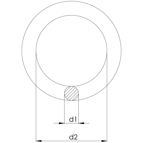 Design61 4X Stahlring O-Ring Rundringe Metallring Runde Ringe Verzinkt 5mm x 30mm