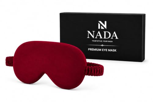 Image of Eye Mask for Sleeping for Women, Velvet Super Soft Sleep Mask Blind Fold for Comfortable Sleep, Travelling, Meditation & Relaxation, Eye Pad for Girls, Blind Fold for Sleeping - Maroon (Pack of 1)
