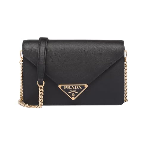 [プラ.ダ]ショルダーバッグ サフィアーノレザー トライアングルロゴプレート チェーンショルダー 1BD318 NZV F0002[並行輸入品]