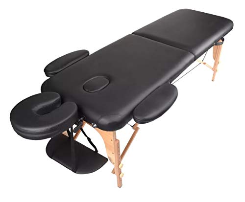 Cama Maca De Massagem Portátil Divã Preta