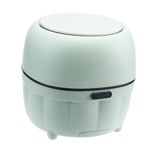 Mini caneca pequeña rectangular para escritorio con tapa