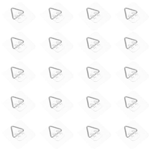 IMIKEYA Lot de 20 Crochets Adhésifs pour Assiettes en Plastique et Acier Inoxydable, Supports Muraux Discrets et Résistants pour Affichage Décoratif et Fixation sans Perçage