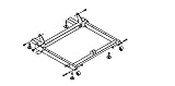 Hydra Fitness Exchange Base Frame Set 1000462785 Works 7.8AT-04 - TM1000C Treadmill