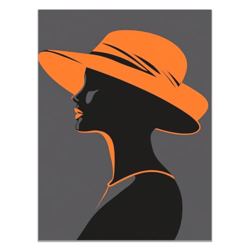 Tableau toile profil minimaliste femme affiche moderne chambre 40x60cm