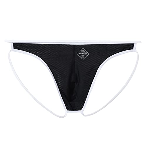 Tanbom Men's Jockstrap Briefs Bikini Bulge Pouch Comfy Athletic Supporters Jock Strap Underwear Nylon Sexy Underpants Pack Of 3 #TOP3