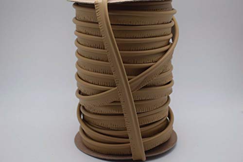 Usa Fabric Store 11-WELT-PVC-NA-DKTAN-PF-10Y-10 10 Yards Dark Tan Welt Cord Vinyl Piping Marine Outdoor Upholstery Uv Edge Trim Fabric thumb #3