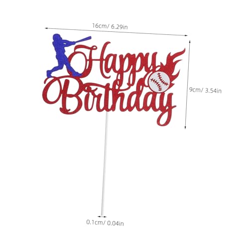 CIMAXIC 2 Conjuntos De Inserção De Bolo De Beisebol Decoração De Bolo De Beisebol Topper De Cupcake