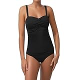 Vhersily 2025 Angebote - Mastektomie-Badeanzug Frauen Einteiler Badeanzug Taschen Tummy Einteiler Frauen, Bauchkontrolle, Bad Übergröße, Schwarz , XL