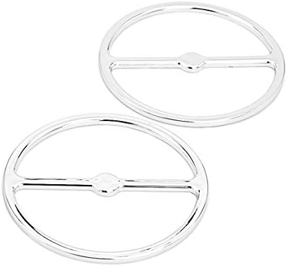 PBYMT 2pcs Chrome Speaker Cover Horn Grill Trim Round Caps Compatible for Harley Davidson Touring Street Electra Glide Trike 1996-2013