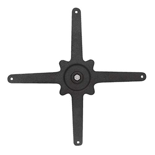 Bolero Gusseiserner quadratischer Tischfuß, schwarz, Abmessungen: 720(H)x 425(B)mm, Cafés Bars Kneipen Restaurants Heimgebrauch, vorgebohrt, Verwendung mit Platten bis zu 800mm rund (separat erhältlich), CE153