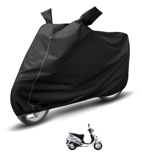 Image of Auto Hub Waterproof Scooty Cover Compatible with Mahindra Duro Dustproof, UV Protection Two Wheeler Scooty Duro Cover - Black