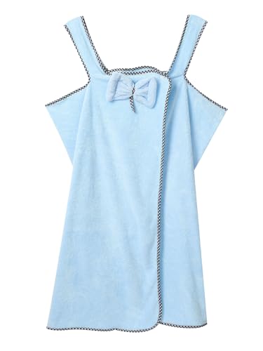 Kids Bathrobe Absorbent Bath Wrap Towel Botton Down Soft Bathing Coveups Bowknot Spa Shower Wrap Terry Cloth3