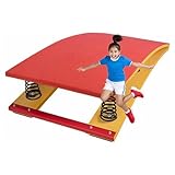 NEYTIIR Turn-Sprungbrett, Schweres Sprungbrett Mit 2 Federn, Sportgerät for Juniorturner, Tragbares Gebogenes(A,4 Springs 50x80x20cm)