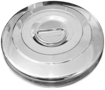 Image of Stainless Steel Air Tight Atta Tanki /Container /Box /Drum /Pawali /Kothi with Lid (8 Litre)