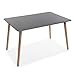 Versa Meera Table à manger pour Cuisine, Terrasse, Jardin ou Salle à manger, Dimensions (H x l x L) 73 x 80 x 120 cm, Bois, Couleur Gris