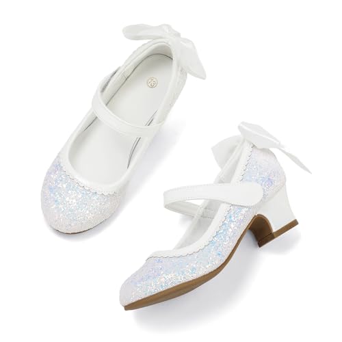 Image of K KomForme Girls Dress Shoes Toddler Glitter Mary Jane Heels