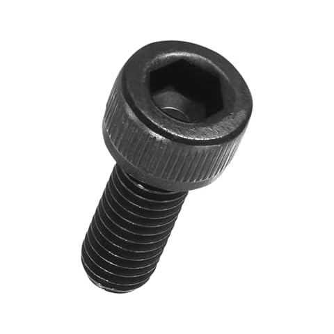 Kozelo 60pcs Socket Head Cap Screws - [M6-1 x 16mm] Alloy Steel Black Oxide Grade 12.9 Internal Hex Screw for 3D Printer Furniture Industrial Use, Black Cover
