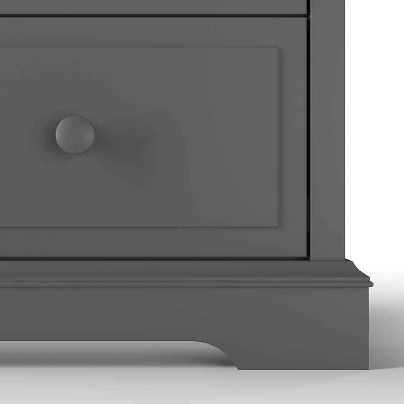 Cool Gray 3-Drawer Nursery Dresser with English Dovetail Construction