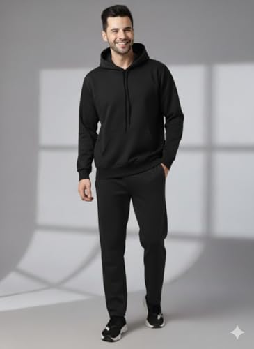 Image of Mack Jonney Solid Track Suit for men | Co-ord Set | Warm Fleece Tracksuit Set | Full Sleeve Hoodie