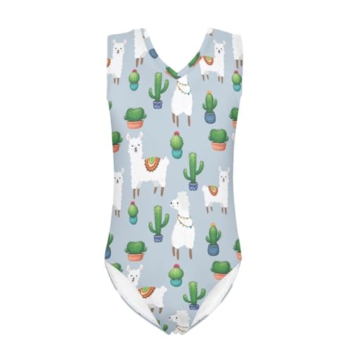 Image of Girls Fashion Print One Piece Swimsuit Bathing Suit Gymnastic Leotard for Kids, 5-14 Years