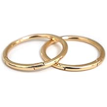 2 Pieces Gold 2 in Inner O Ring Spring Opening Snap Trigger Clip Buckle Charm Purse Making